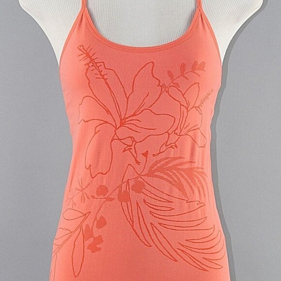 Champion Sz S Peach Nylon Spandex Criss Cross Back Active Wear Top - Picture 3 of 5